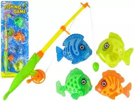 „Lean Toys“ žaislų žaidimas vaikams, gaudantis krepšelio žuvis, 4 spalvingos žuvys
