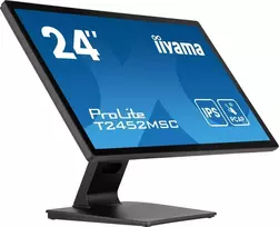 „iiyama ProLite T2452MSC-B2AG“ kompiuterio monitorius, 61 cm (24 colių), 1920 x 1080 pikselių, „Full HD“ LED, lietimui jautrus ekranas, juodas