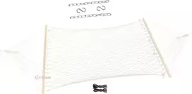 GOCAN lauko siūlų hamakas 200 x 132 cm, medvilninė tinklelio konstrukcija, dvivietis NH01