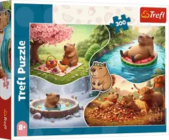 Trefl Dėlionė 300 vnt. - Keturi metų laikai su kapibaromis