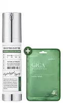 Tony Moly Skin627 „Boosting Shot 100“ + „Cica“ su žaliąja arbata lakštinės kaukės rinkinys: veido serumas 50 ml + lakštinė kaukė 22 ml