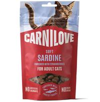 CARNILOVE Soft Snack Sardine enriched with Strawberries NEW skanėstai katėms 50 g, 50 g