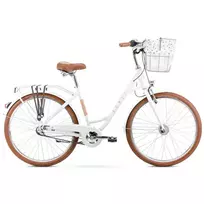 Bicycle ROMET Pop Art Classic 26, baltas + front basket