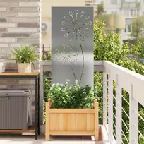 Nuotraukų rėmelis Sodo privatumo ekranas Sidabro 50 x 140 cm Nerūdijantis plienas