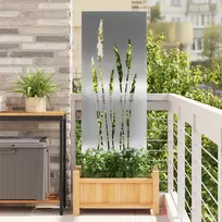 Nuotraukų rėmelis Sodo privatumo ekranas Sidabro 50 x 140 cm Nerūdijantis plienas