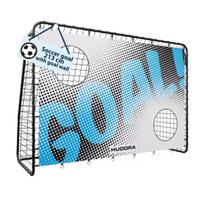 Hudora: Motiv Goal taikinio rėmeliu metaliniai futbolo vartai, 213 cm – juodi