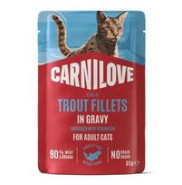 CARNILOVE Gravy Trout enriched with Echinacea NEW konservuotas pašaras katėms 85 g, 24 x 85 g