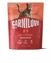 Carnilove Active Cat Beef - Venison Sterilised sausas maistas katėms : Pakuotė - 2 kg