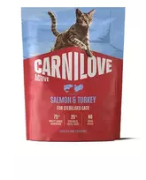 Carnilove Active Cat Salmon - Turkey Sterilised sausas maistas katėms : Pakuotė - 2 kg