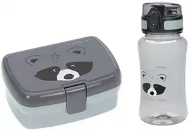 Lassig About Friends Raccoon 2 vnt: Lunchbox + Tritan buteliukas - vandens butelis 460 ml