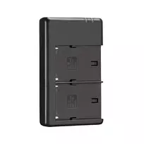 Baterijų Rinkinys - Westcott NP F970 Dviejų Baterijų Rinkinys su Dviejų USB Įkrovikliu 6600mAh Juodas