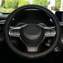 Silikoninis vairo dangtelis, odinis automobilių priedai, slydimui atsparūs dangteliai, skirti 14 -15  universaliam Lada Renault Clio 2 3 apsaugai juoda