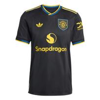 Adidas Originals Manchester United 25/26 Third Authentic Player Version Slim Fit Simple Letter Short Sleeve Football Shirt Men Tops JI7419 XS