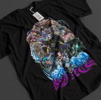 Bleach Anime Shirt Espada Tshirt Ichigo Bankai T-Shirt Aizen Zaraki Unisex Tee 2XL