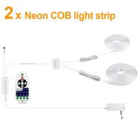 Bluetooth APP&RF Remote Dimmable COB LED Neon Strip Light For Acoustic Wooden Slat Grille TV Background Wall Panel&Cabinet Decor 1M balta