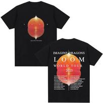 Imagine Dragons Band Loom World Tour 2025 T Shirt Men Women Clothes Fashion Hip Hop Vintage T-shirt Casual Cotton Loose T-shirts S juoda