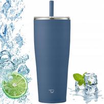 Thermal mug with straw for travel ZOJIRUSHI SX-HA89H-AM 890 ml Navy blue