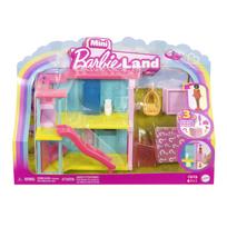 Barbie Mini Barbie Land Dream House Doll House Pretend Play Set with 1 Micro Doll Ages Pink HYF46 (Blue & Yellow) Dress-up 6+