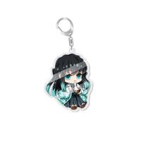 Kamado Nezuko Tanjiro Tokito Muichiro Transparent Acrylic Double Sided Keychain Pendant Keyring Anime Merchandise