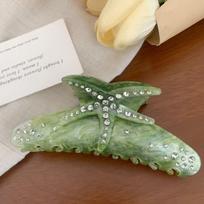 Korean Style Starfish Hair Grab Clip Acetic Acid Large Shark Clip Cute Acetate Hair Claw  Female žalia