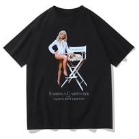 Sabrina Carpenter Best Friend TShirt Women Summer Female Y2K Clothing Women Cotton Harajuku Fashion Casual Streetwear Tees Tops S