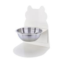 Detachable Adjustable Food Feeder Anti-Tip Protects Cervical Elevated Cat Water Bowl with Magnetic Stand Anti-slip