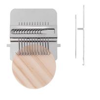 Wooden Frame Mini Loom Machine Metal Tool 12/14 Hook Darning Machine DIY Handcrafts Mini Size Small Looms Weaving Tool