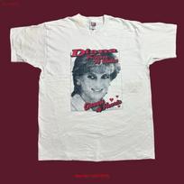 Vintage 90's Princess Diana Rare of Wales Queen Hearts T Shirt Sz XL vintage Washed Breathable fashion streetwear Casual S įvairiaspalvis