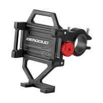 Mountain Bike Phone Holder Aluminum Alloy For Cycling And Outdoor Use Black Handle