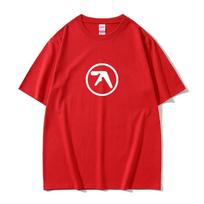 Aphex Twin Logo Print Tshirt Unisex Women Casual Cotton Vintage Short Sleeve T Shirts Male Hip Hop Oversized Tshirts Streetwear S