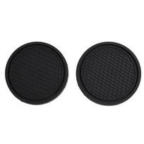 Universal Anti-Slip Car Cup Holder Mat Silicone Coaster Black Fits Most Vehicles Interior Drink Protection Accessory