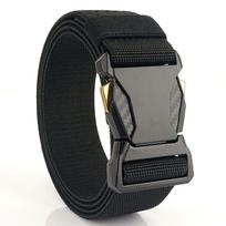 Nylon Men's Belt Quick Release Toothless Men's Waist Strap Automatic Buckle Canvas Woven Weave Waist Band Outdoor Leisure Sports juoda
