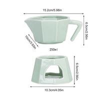 250 Ml Chocolate Fondue Mug Cheese Butter Warmer Melting Even Heating Chocolate Fondue Cup Ceramic Mug Heating Furnace CN