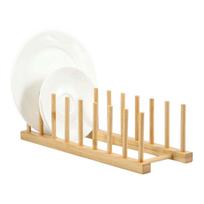 Wooden Dish Drying Rack Vertical Plate Storage Rack Space-Saving Storage Shelf Plate Holder Dish Drying Rack For Utensil Pot China Mainland