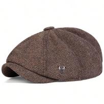 Women Fashion Denim Letter Print Label Herringbone Latestsboy Caps Men British Painters Hats Spring And Autumn Berets Hip Hop Berets For Men And