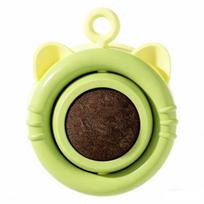 Cat rotating grinding teeth ball pet biting and cleaning teeth toy indoor puzzle and relaxation cat supplies žalia