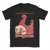 Men's 2025 Hot Summer Sale STEVIE WONDER T Shirt  Pure Cotton Clothing Novelty Short Sleeve O Neck Tees Summer T-Shirt S įvairiaspalvis