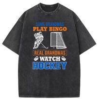 Some Grandmas Play Bingo Real Grandmas Watch Hockey T Shirt Printed Long Sleeve New Sweatshirts Ostern Day Men Tops & Tee S įvairiaspalvis