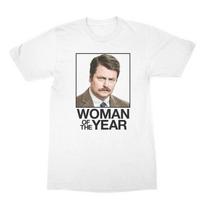 Parks And Recreation Funny TV Ron Swanson Woman Of The Year Men T Shirt S įvairiaspalvis