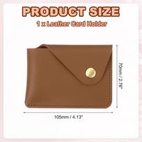 1/2Pcs Slim Leather Card Holder with Snap Closure Leather Front Pocket Wallet Card Case Holder for Men and Women Business Office