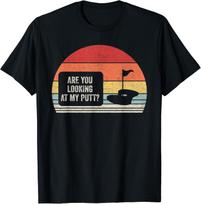 Vintage Retro Are You Looking At My Putt Funny Golfing Gift Unisex T-Shirt S įvairiaspalvis