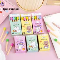 1pcs Random Stationery School Supplies Lovely Matchbox Rubber Creative Novelty Gifts Pencil Eraser Kawaii School Supplies