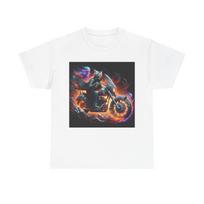 Unisex Adult T Shirt Feline Grim Reaper Motorcycle Artwork Cat Bones Biker NEW S įvairiaspalvis