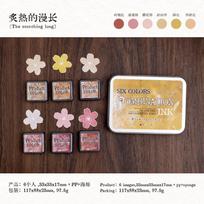 Journal GO 6pcs Colorfull Multicolor Ink Pad for Planner Stamps Art Scrapbooking Student Ink Stamp Inkpad School Accessories