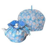 Teapot Cover Soft Fabric Wear Resistant Dustproof Non-Fading Exquisite Pattern Multipurpose Reusable Insulated Tea Cozy Teapot Dust Cover Home E