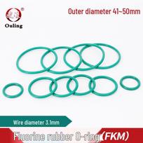 Green FKM O-ring Seal, OD 41-50mm x 3.1mm Cross-section OD 41mm*3.1mm (5 pcs)