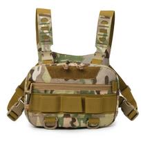 Fishing Chest Bag with Adjustable Straps Climbing Camping Backpack Multi-Pockets Travel Vest Backpack Outdoor Cycling Bag chaki