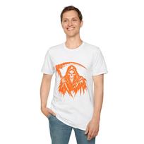 Grim Death Skull Reaper Gothic Horror Scythe Fantasy Unisex Softstyle T-Shirt S įvairiaspalvis