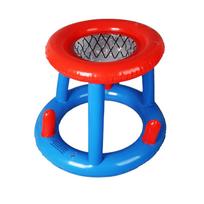Inflatable Basketball Hoop Pool Toy with Durable Net and Stable Base for Outdoor Water Sports Activities Play One Size