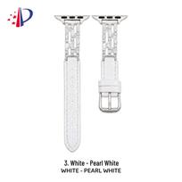 Pearl Leather Patchwork Strap for Apple Watch 2-10 For Xiaomi 8/9 Universal